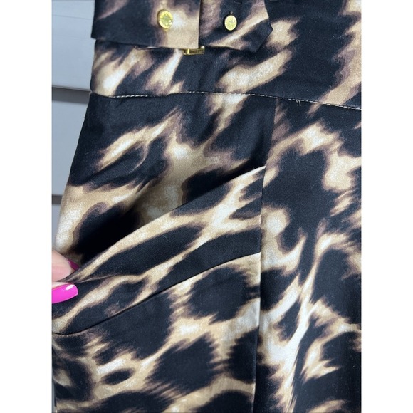 Calvin Klein Leopard Print Stretch Pencil Skirt Size 12 - Picture 3 of 9